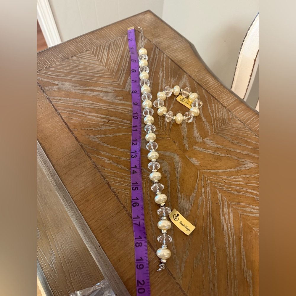 Premier Designs Faux Pearl and Crystal Necklace Set - Picture 4 of 4